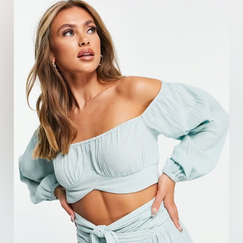 Cotton milkmaid crop top